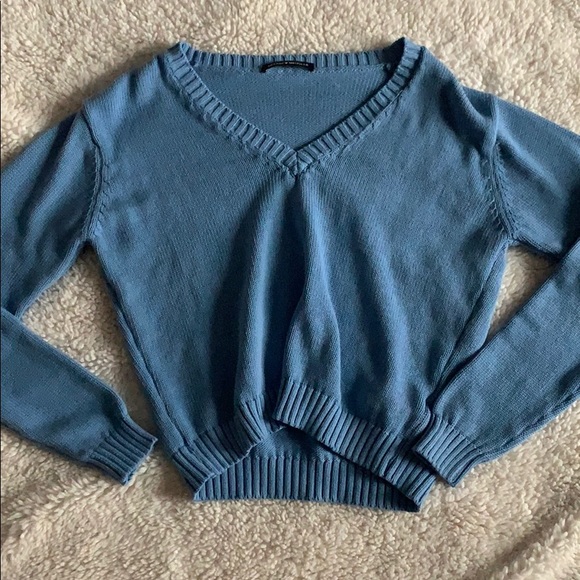 Brandy Melville Sweaters - blue cropped brandy sweater